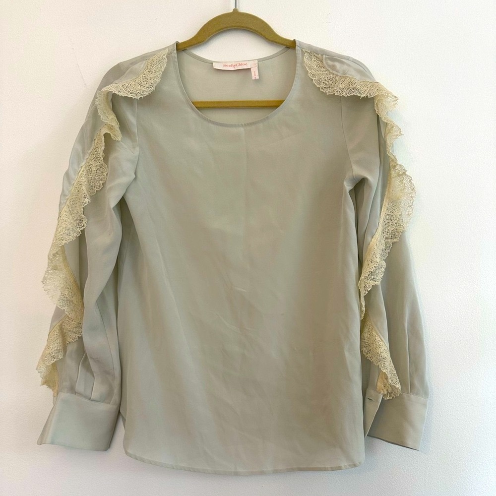See by Chole silk lace blouse